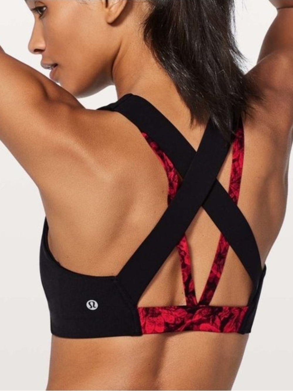 Lululemon Sweat Times Bra/CarmineTrue Red Black / Black Size 6